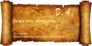 Dumitru Arnolda névjegykártya